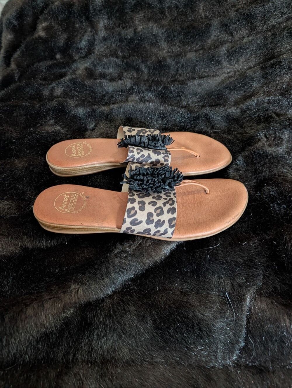 Andre Assous Womens Multi Thong Flat Sandals Size 10 Novalee shoes